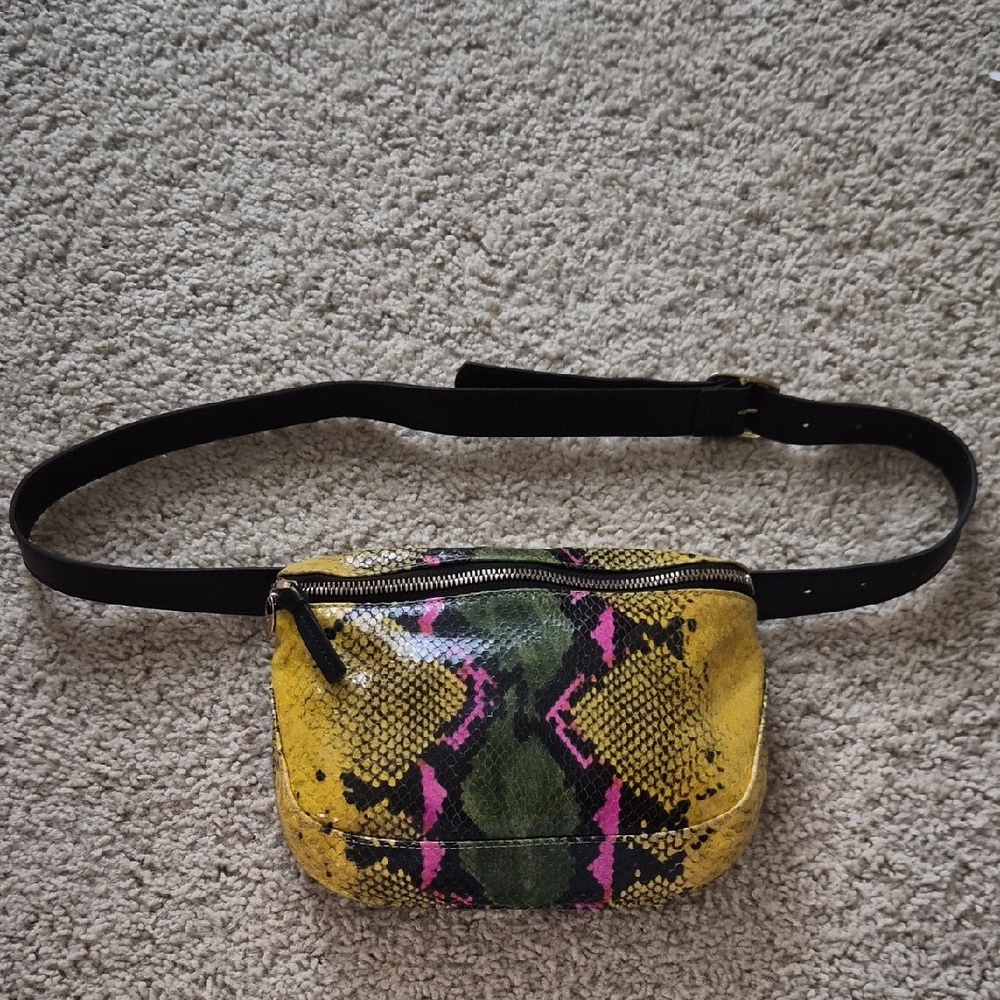 Clare V Yellow Snake Bag
